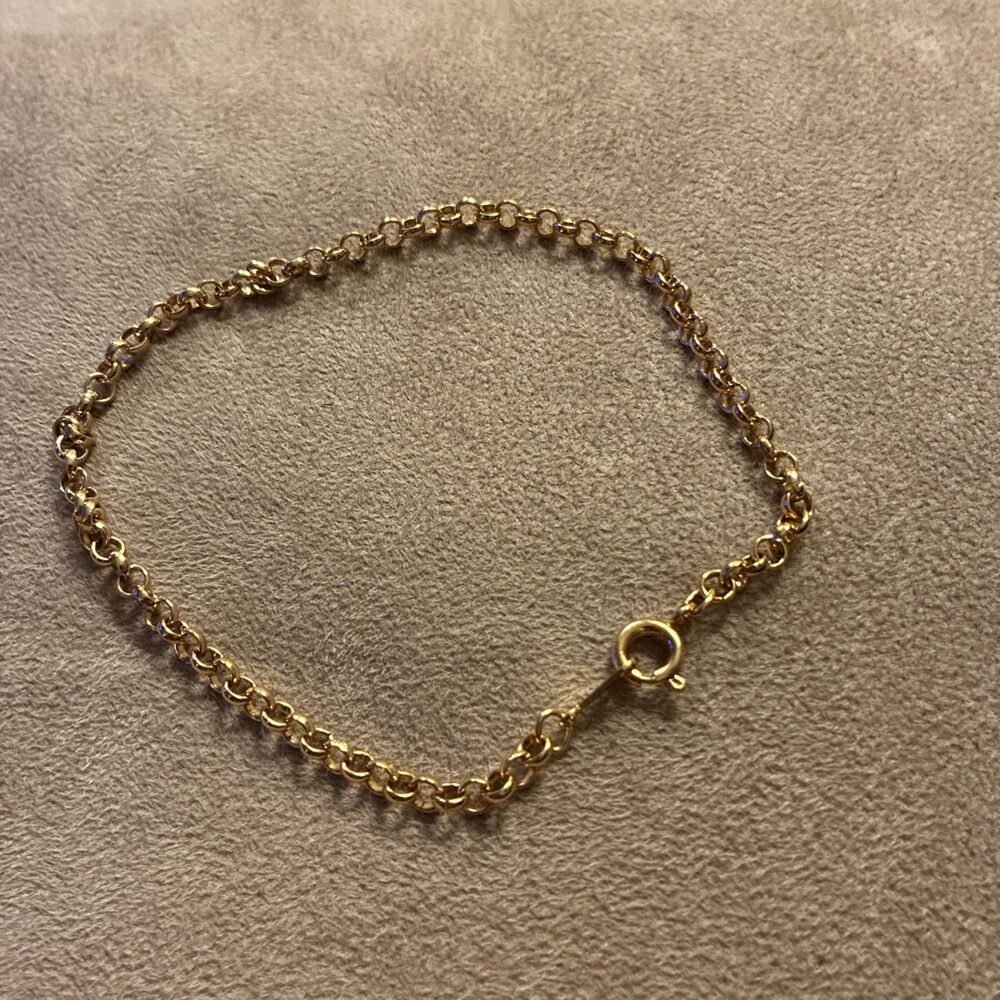 Gold-tone Chain Anklet Charm Leg Bracelet Jewelry Gift for Her Girl - Picture 3 of 5